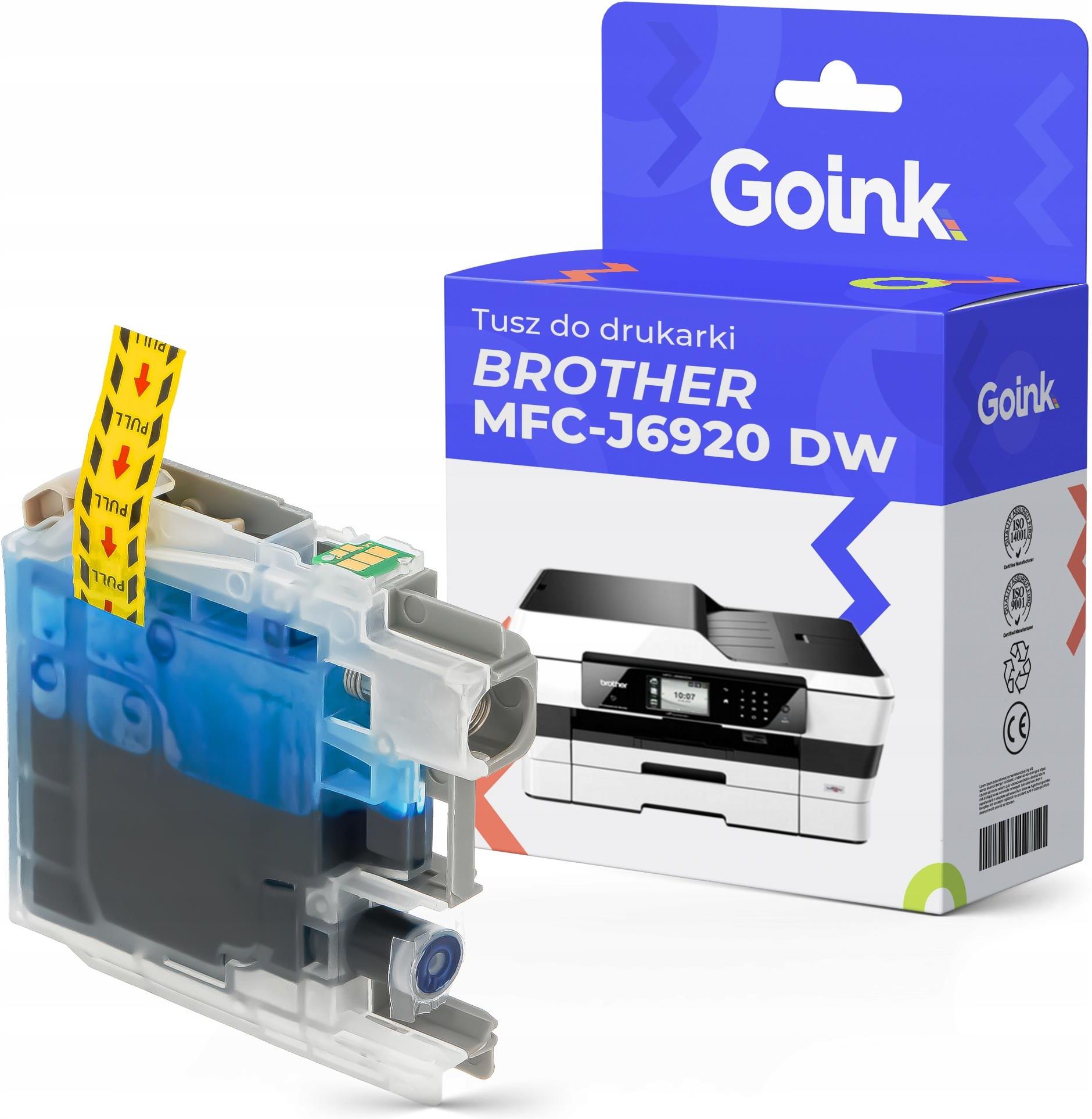 Tusz Tusz do Brother MFCJ6920 Dw Cyan LC123C do drukarki Opinie i