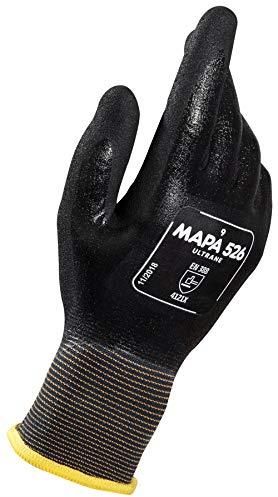 Mapa Professional Guanti Ultrane GR-KABEL 8 - In Nitrile Blu Scuro/Nero - Protezione Mani In Ambienti Oleosi - Confezione Da 2 Paia
