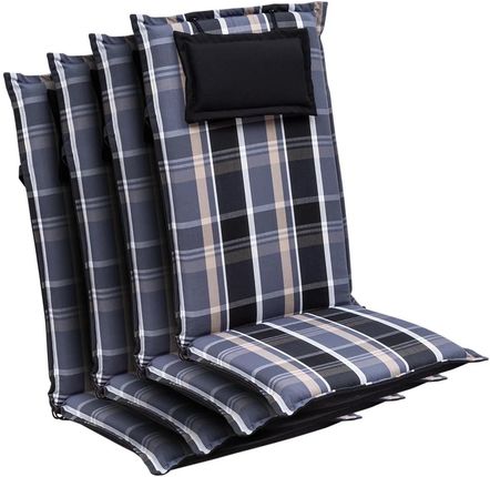 Blumfeldt Elbe Nakładki Na Krzesła Ogrodowe Z Wysokim Oparciem Poduszki Na Fotele Dralon 50X120X8cm