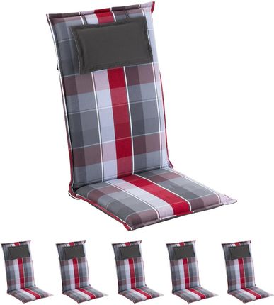 Blumfeldt Donau Nakładki Na Krzesła Ogrodowe Z Wysokim Oparciem Poduszki Na Fotele Poliester 50X120X6cm