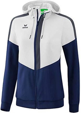 Erima Damska kurtka treningowa Squad Tracktop, biała/New Navy/Slate Grey, 44