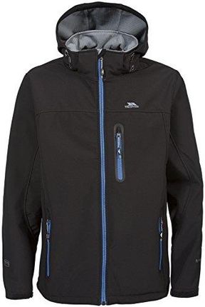 Trespass Hebron Black Xxs Wodoszczelna Kurtka Softshell Z Kapturem Dla Mężczyzn Xx S 2Xs 2X Czarna