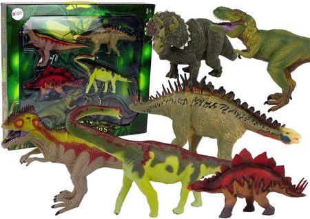 Leantoys Ogromny Zestaw Dinozaurów 6Szt. Duże Modele Figurka Dinozaur