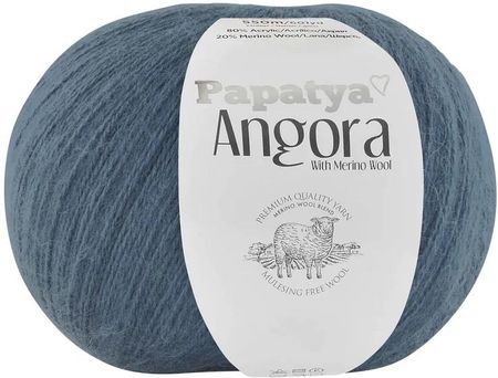 Włóczka Papatya Angora 5680 Niebieski 100g/550m