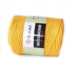 Twisted Macrame sznurek do makramy piórka Żółty