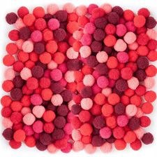 Zdjęcie Pompony Poliestrowe 1 CM MIX Czerwony 120 Szt - Niepołomice