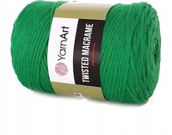 Twisted Macrame sznurek do makramy piórka Zielony