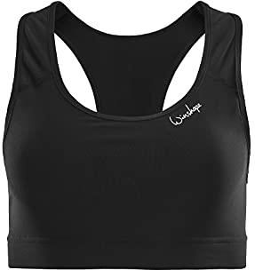 WINSHAPE Damski biustonosz fitness czas wolny Bustier Functional sportowy Sb101, czarny biustonosz treningowy czarny czarny m