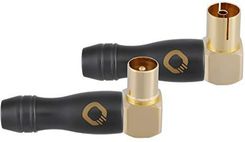 Oehlbach Adapter F-Stecker Auf Antennenstecker – 2 Stück, Vergoldet, 75 Ohm, Für Satellit & Antenne