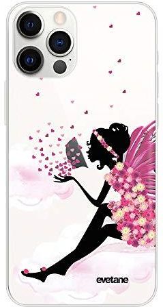 Cover Evetane Per IPhone 12/12 Pro, Morbida Al Silicone, Antiurto Con Angoli Rinforzati, Design Originale Fiori, Protezione 360°