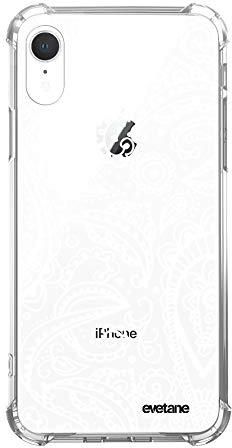 Evetane - Cover compatibile con iPhone XR, in vetro temperato