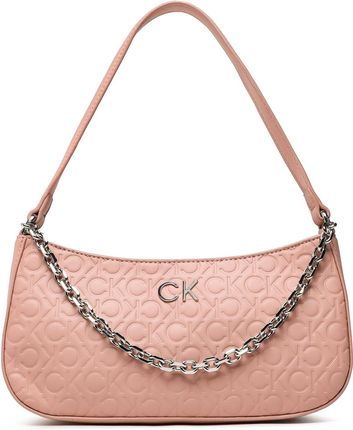 Calvin Klein Torebka Re-Lock Shoulder Bag Emb Mono K60K610204 Różowy