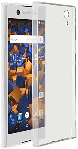 Mumbi Custodia Protettiva Per Sony Xperia L2 – Morbida TPU, Trasparente Con Bordo Nero, Antiurto