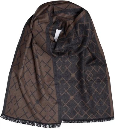 Szal męski szalik z frędzelkami we wzory