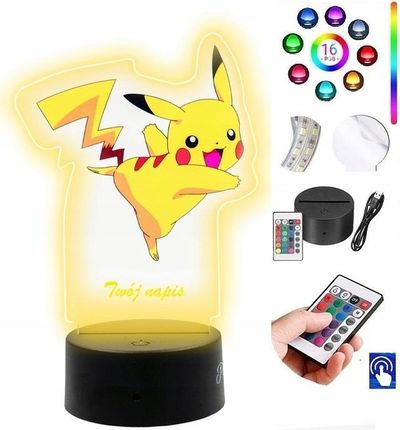 Lampka Na Biurko Uv Pokemony Pikachu Led Plexido