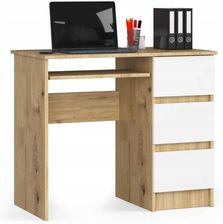 Zdjęcie Biurko Dla Dziecka Z Szufladami Dąb Artisan Białe - Kętrzyn