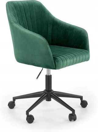 Fotel Biurowy Fresco Zielony Velvet Krzesło Halmar