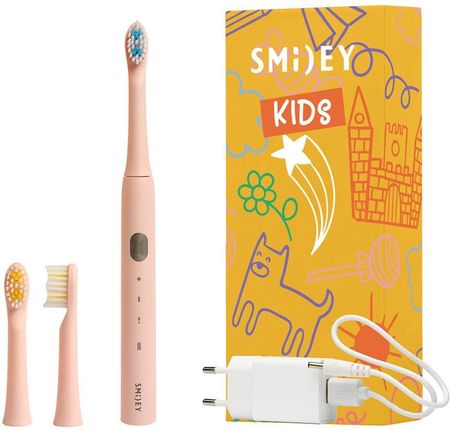 Szczoteczka elektryczna Smiley Light Kids Różowa + Końcówki 2szt.