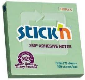 Stickn Notes Samoprz 76X76 360St.Zielony 21552