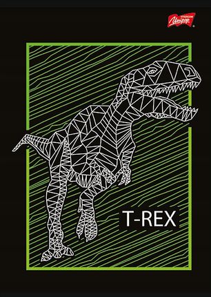 Unipap Zeszyt A5 32 Kartki Kratka Dinozaur T-Rex