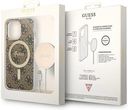 Guess Bundle Pack MagSafe 4G - Zestaw etui + ładowarka MagSafe iPhone 13 Pro (brązowy/złoty) (GUBPP13LH4EACSW)