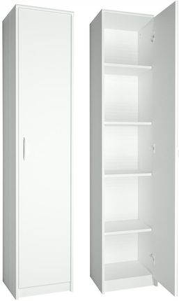 Meble Bestseller Wąski Regał Zamykany R008 39X35X180 Cm Biel Mat 19354