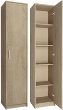 Meble Bestseller Wąski Regał Zamykany R008 39X35X180 Cm Dąb Sonoma Mat 19367