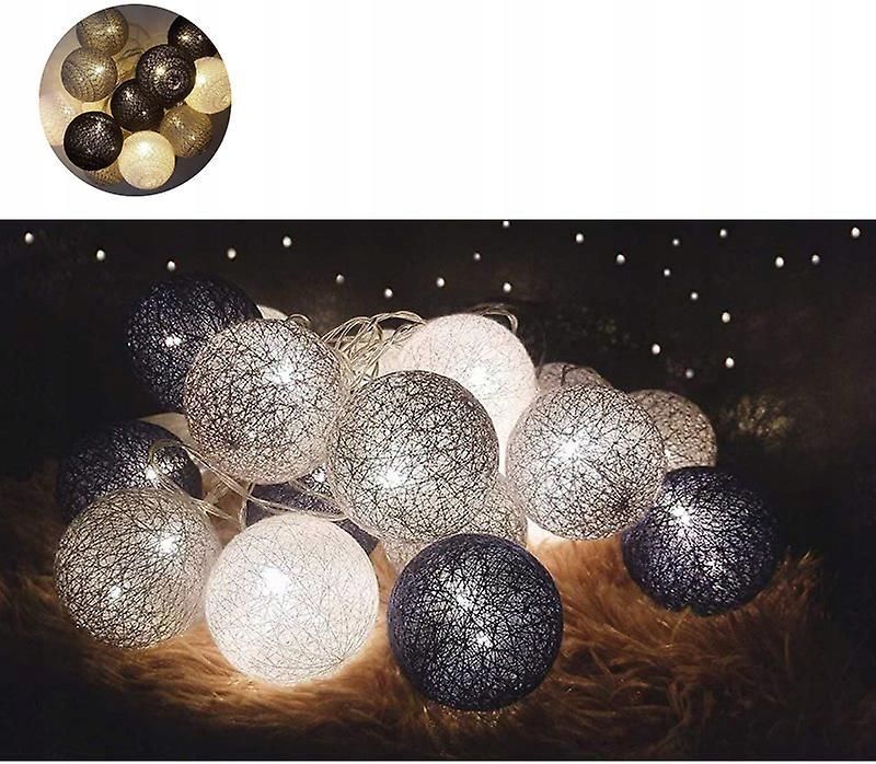 Cotton Ball String Lights Battery Operated 3M 2745F1Cc95E24593Ab1C