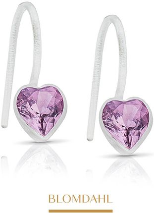 Blomdahl Kolczyki Heart Light Amethyst 6 mm SFJ plastik medyczny