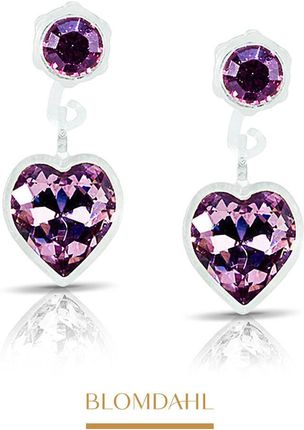 Blomdahl Kolczyki Heart Light Amethyst 4/6 mm SFJ plastik medyczny