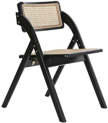 Dkd Home Decor Składanego Krzesła Naturalny Czarny Rattan Wiąz (53X60X79 Cm) 573289
