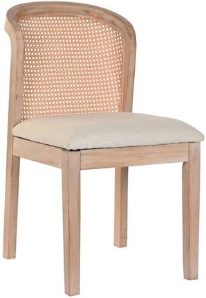 Dkd Home Decor Krzesło Do Jadalni Jodła Beżowy Poliester (46X61X86 Cm) 573388
