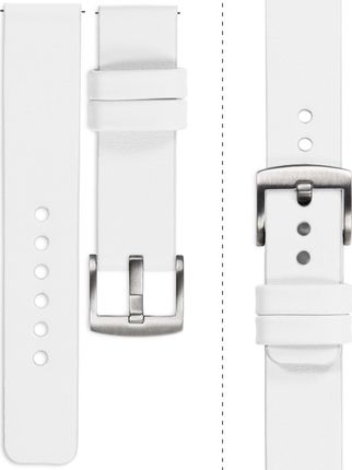 moVear moVear Prestige S1 Skórzany pasek 22mm do Samsung Galaxy Watch 3 (45mm) / Watch (46mm) / Gear S3 | Biały