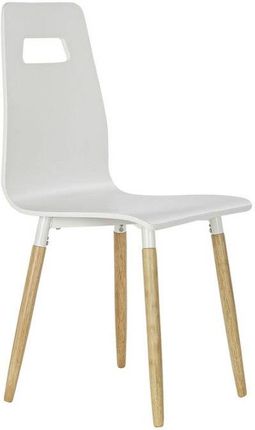 Dkd Home Decor Krzesło Do Jadalni Drewno Biały Guma Naturalna Jasnobrązowy (43X50X88 Cm) 573981