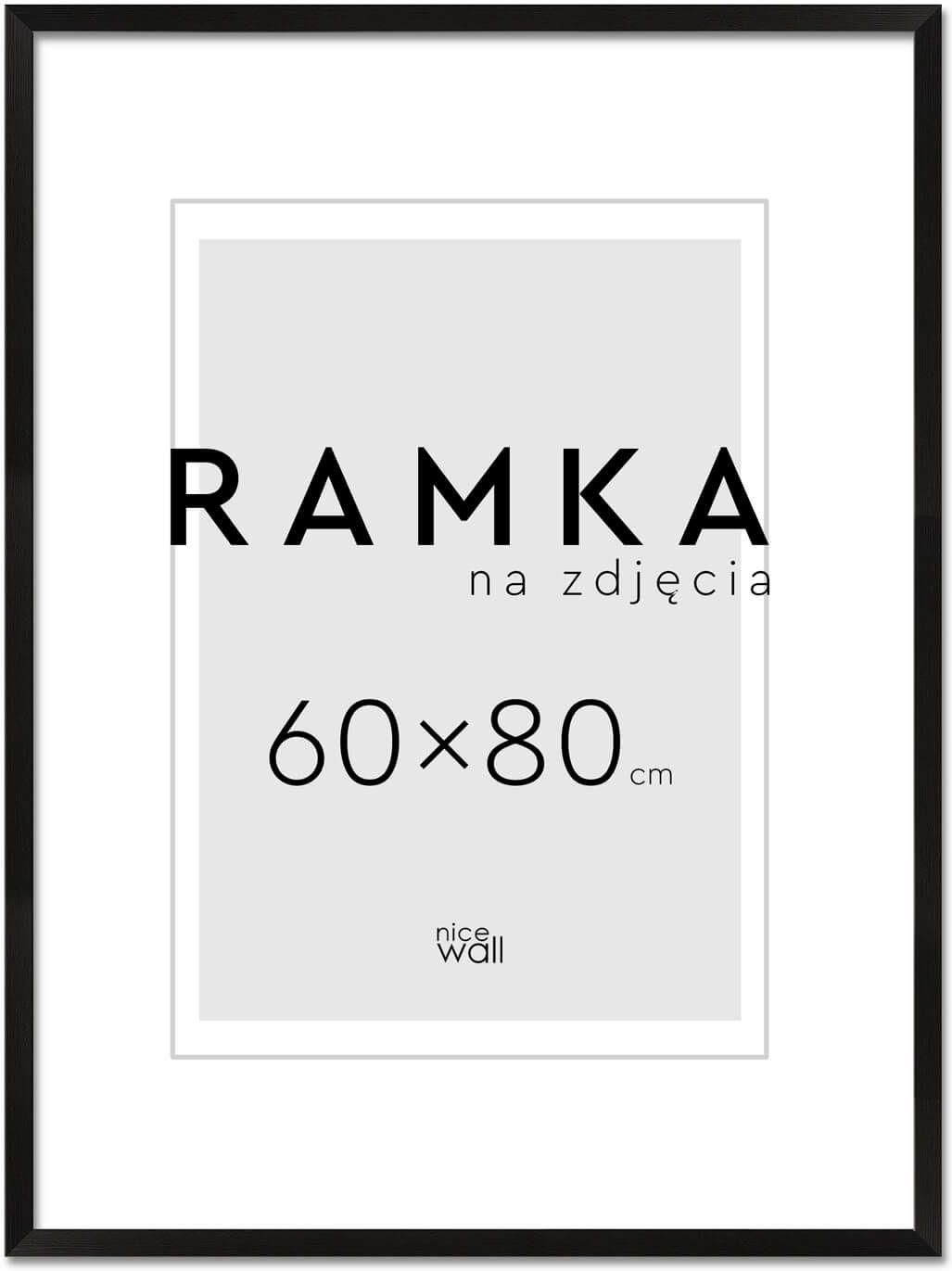 Ramka na zdjęcia 60x80 cm 80x60 cm Czarna - Ceny i opinie - Ceneo.pl