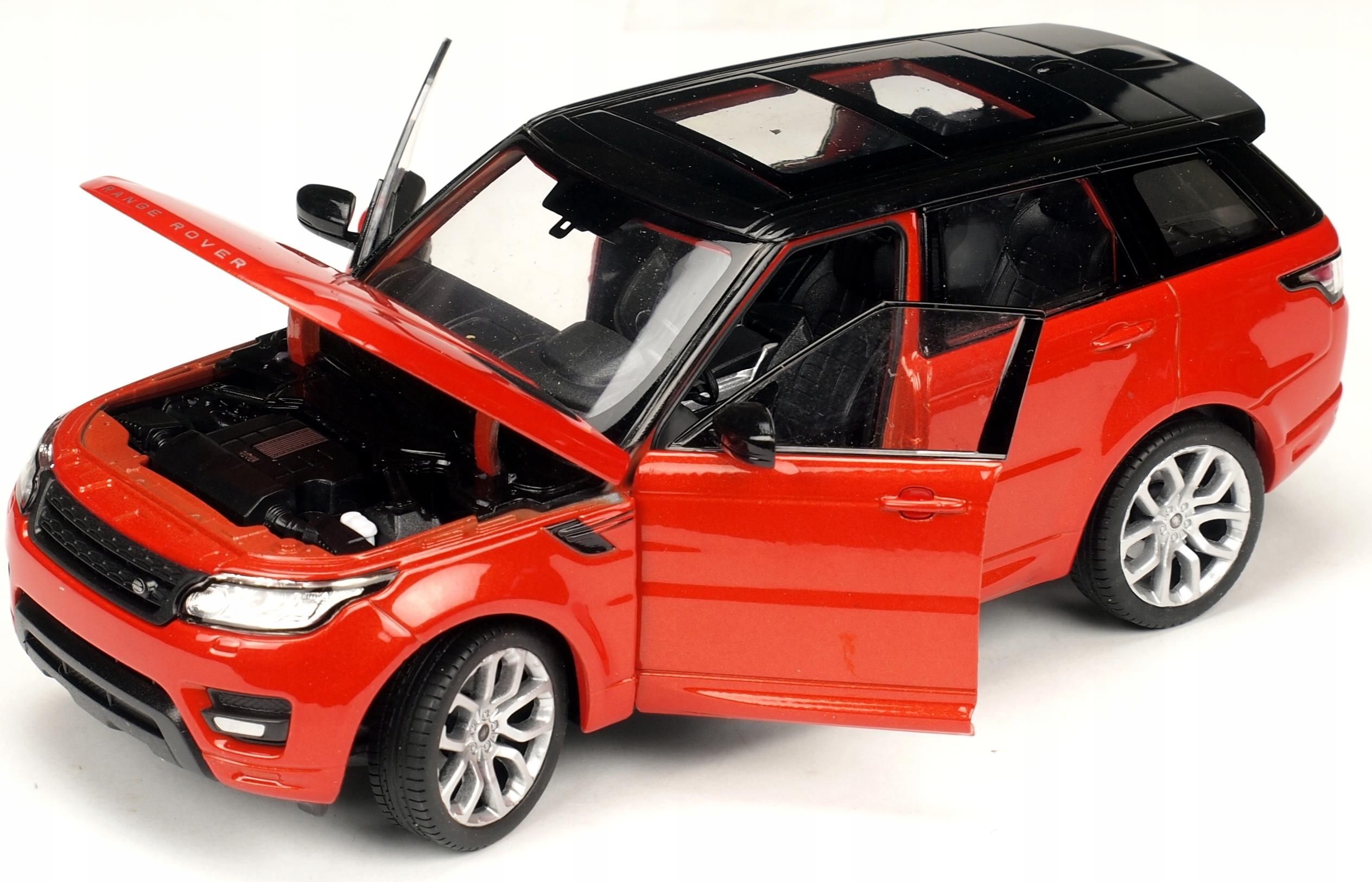 Voiture Jouet Métal Portes Ouvrantes Modèle Voiture Range Rover Sport 1:36 - Argent Métallisé, 11,5 Cm - Portes Ouvrantes, Roues Libres - Welly Modèle échelle 11.5cm