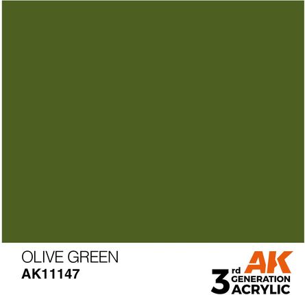 Farba akrylowa Olive green AK11147 Interactive