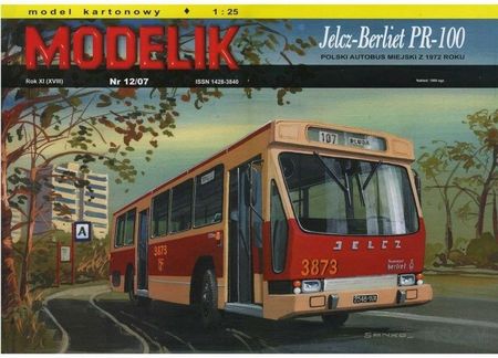 Modelik 12/07 Autobus Jelcz-berliet PR-100 1:25