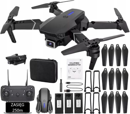 Dron E90 Pro Kamery 4K Wifi Hd Zabawka Zawis 250m