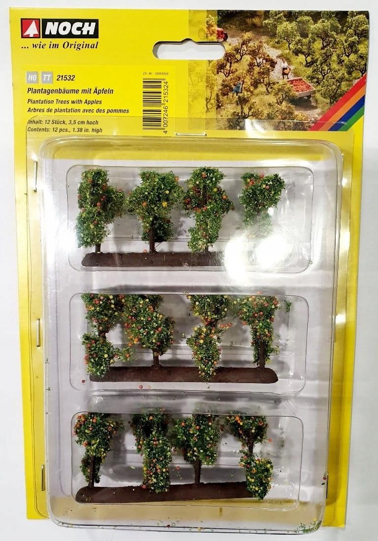 Noch – Arbres Fruitiers Avec Pommes – Échelles HO Et TT – Modélisme Ferroviaire