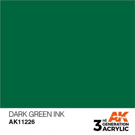 Ak Interactive 11226 Farba akrylowa Dark Green Ink