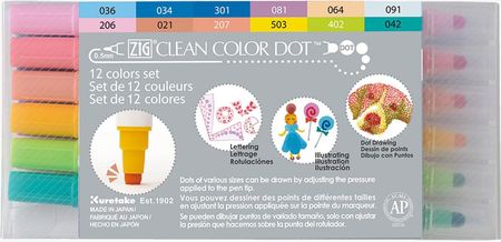 Zestaw 12 Zig Clean Color Dot