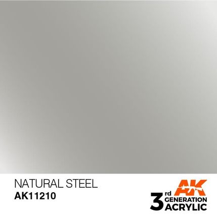Ak Interactive 11210 Farba akrylowa Natural Steel