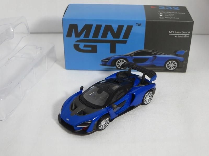 ミニカー MINI GT McLaren Senna Antares Blue Mini Gt 1:64 McLaren Senna Lhd antares blue - Ceny i opinie