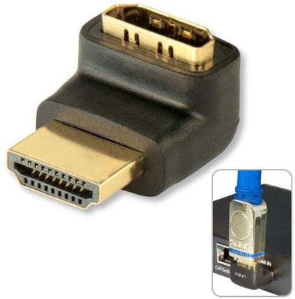 Lindy Przejściówka (łącznik) kątowy górny gniazdo HDMI - wtyk HDMI 41086