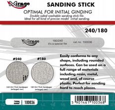 Zdjęcie Mirage 100036 Sanding Stick Double Grit #240/#180 - Mińsk Mazowiecki