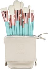 Zdjęcie ilū basic Zestaw 12 pędzli do makijażu + etui, Turkusowy - Ryki
