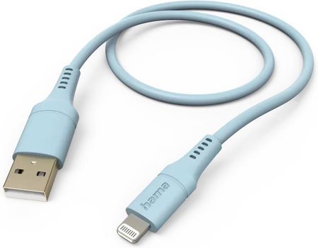 Hama Flexible USB-A / Lightning 1,5m silikon niebieski (201566)