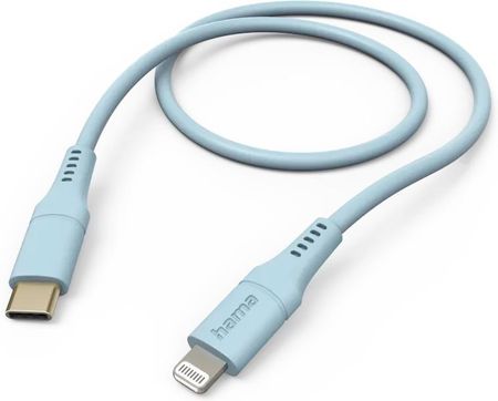Hama Flexible USB-C / Lightning 1,5m silikon niebieski (201572)