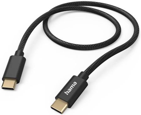 Hama Fabric USB-C / USB-C nylonowy czarny (201547)
